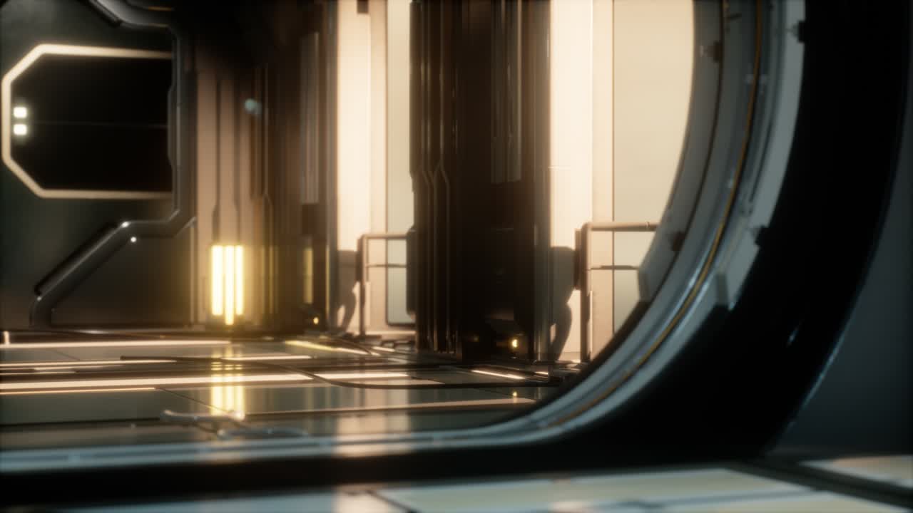 공상과학 터널이나 우주선 복도