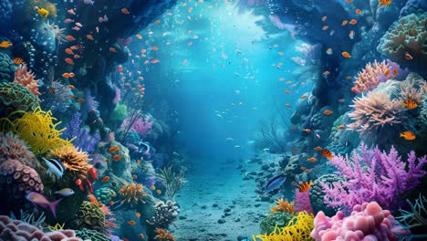 vibrant underwater coral reef