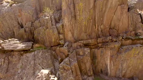 a rising drone shot of the intricate and rugged big thompson canyon