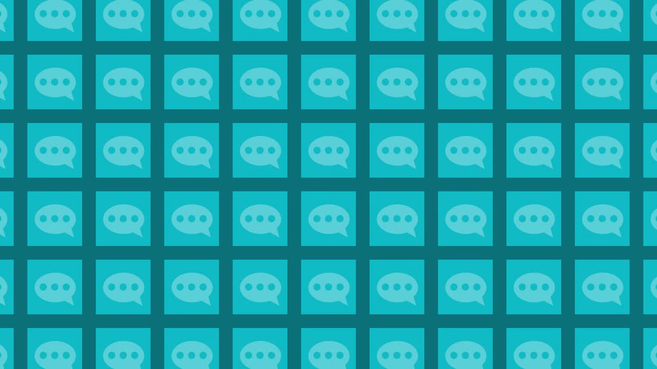 Teal Speech Bubble Pattern