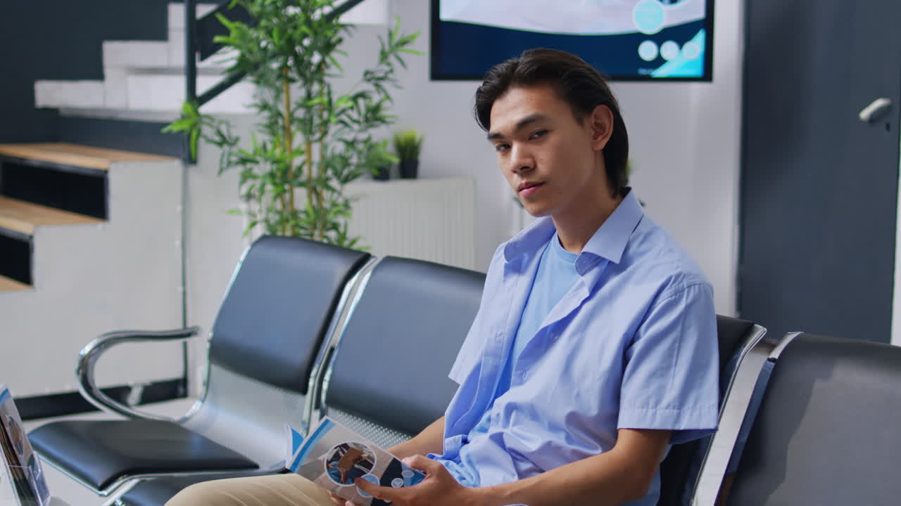 Man in a waiting room