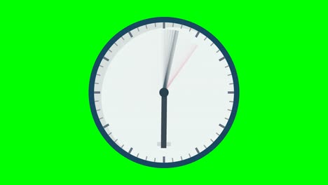 diseño de bucle de animación de reloj plano en fondo verde