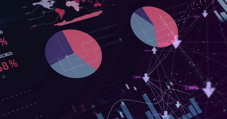 Animation of arrows over data processing