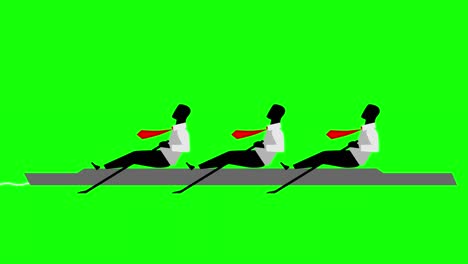 rudern im team, teamarbeit