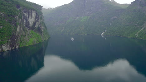 norway - geiranger fjord with a ferry in the far