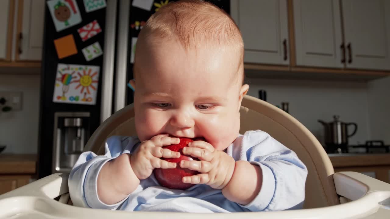 Baby Eating an Apple