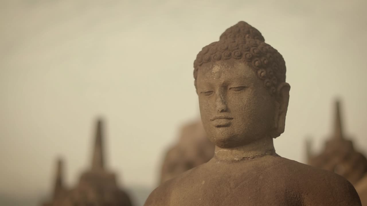 Borobudur Temple is a 9th-century Mahayana Buddhist temple in Magelang Regency, not far from the town of Muntilan, in Central Java, Indonesia. It is the world's largest Buddhist temple.