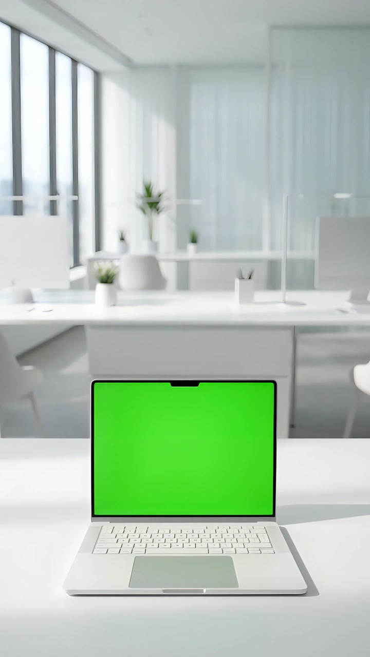 Video Mockup Schermo Verde Laptop 4K