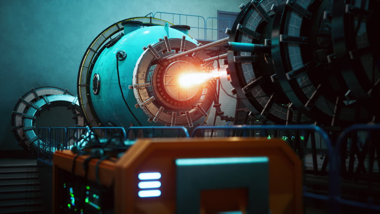 개념적인 하이테크 전력 열핵 또는 핵 원자로