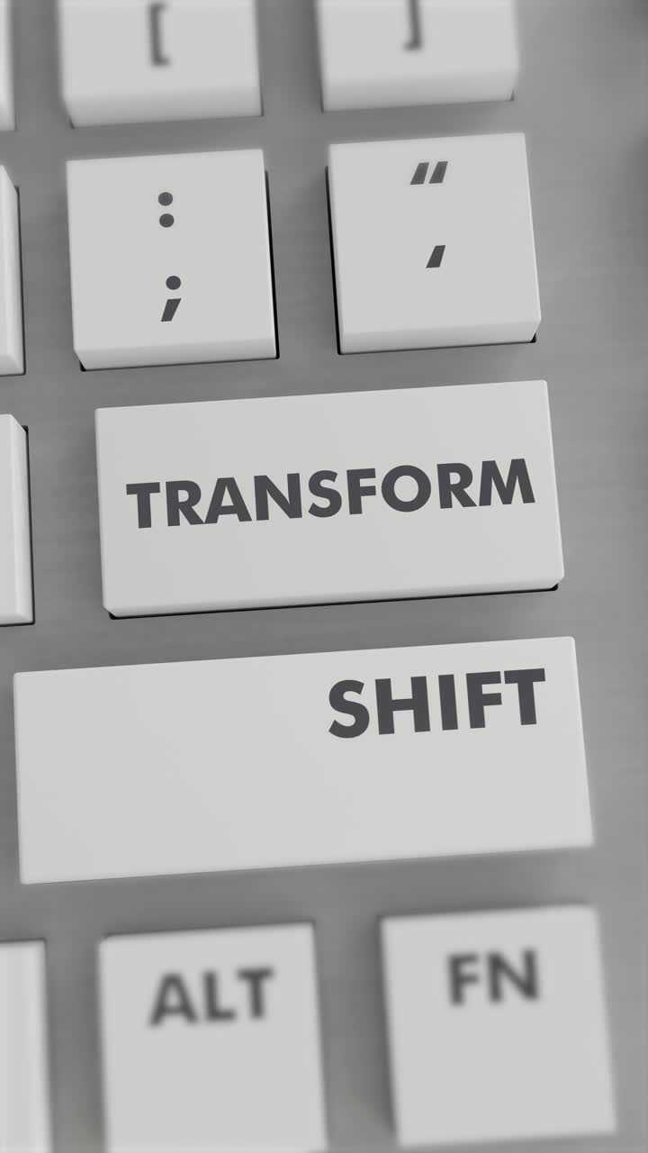 presión del botón de transformación en el teclado vídeo vertical