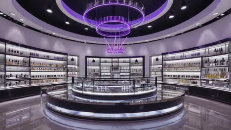 interior of a perfume and cosmetics store