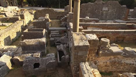 drone shot above the old cemetery in salona