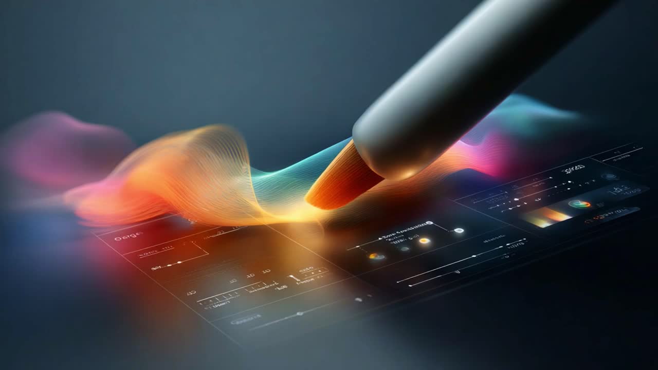 Dynamic Interaction with Digital Art: A Creative Tool Engaging in Colorful Waves of Light and Visual Effects on an Interactive Interface - Capturing Artistic Innovation