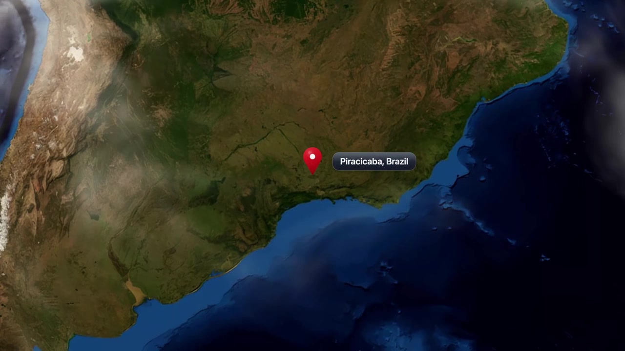 Satellite Zoom View of Piracicaba Brazil