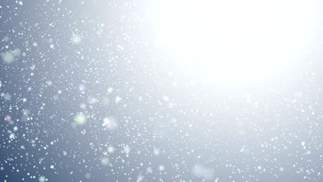 defocused white snow particles