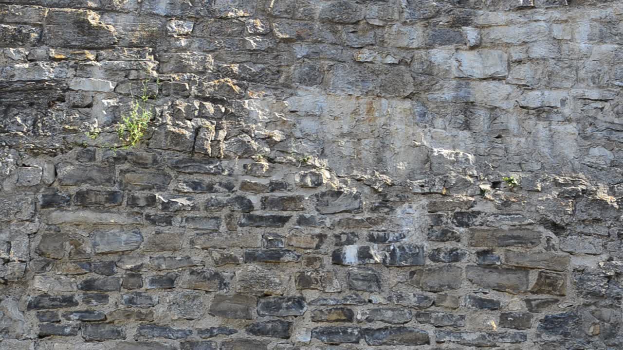 Filmagem de uma muralha em fortaleza. Fortaleza de Kamenetz-Podolsk, Ucrânia.