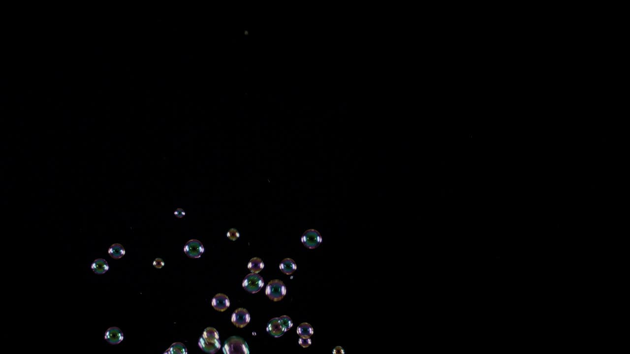 Soup Bubbles Isolated on Black Background