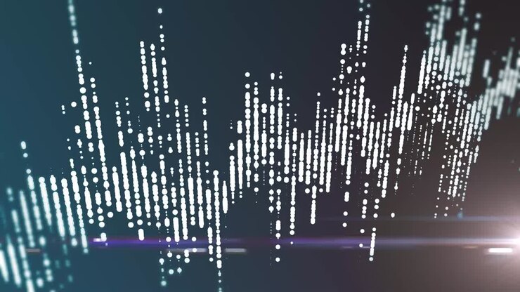 Data-lydbølge af digital, transformativ teknologiinformation.