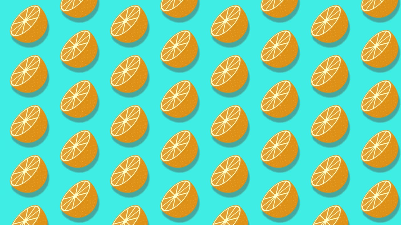 animación de bucle de ilustración naranja.