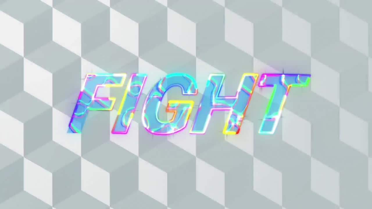 회색 배경에 원활한 패턴으로 3d 추상에 대한 번개 효과와 함께 높은 점수 텍스트