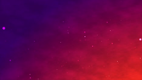 bright white and pink particles float upwards through an abstract background of red, pink, and purple colored smoke. atmospheric and magical motion graphic