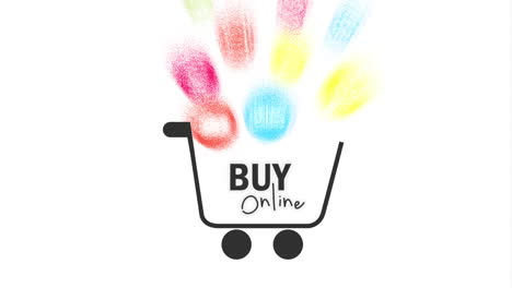 online shopping - colorful design and icons