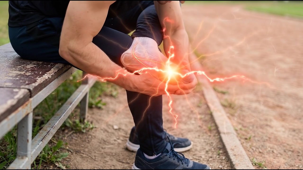 Athlete Suffering From Foot Pain After Exercise