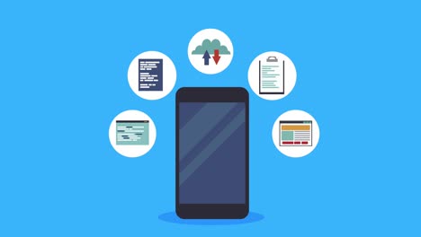 dispositivo de teléfono inteligente con elementos establecidos