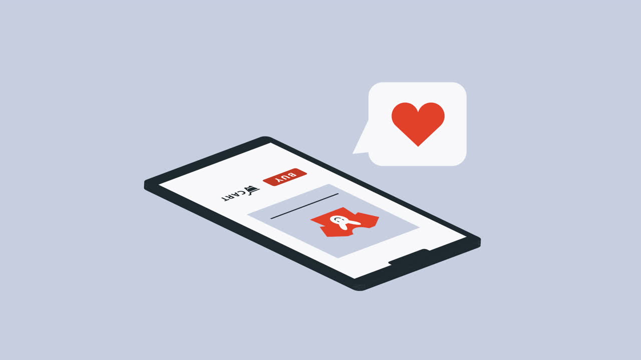 animación del mercado de comercio electrónico de teléfonos inteligentes