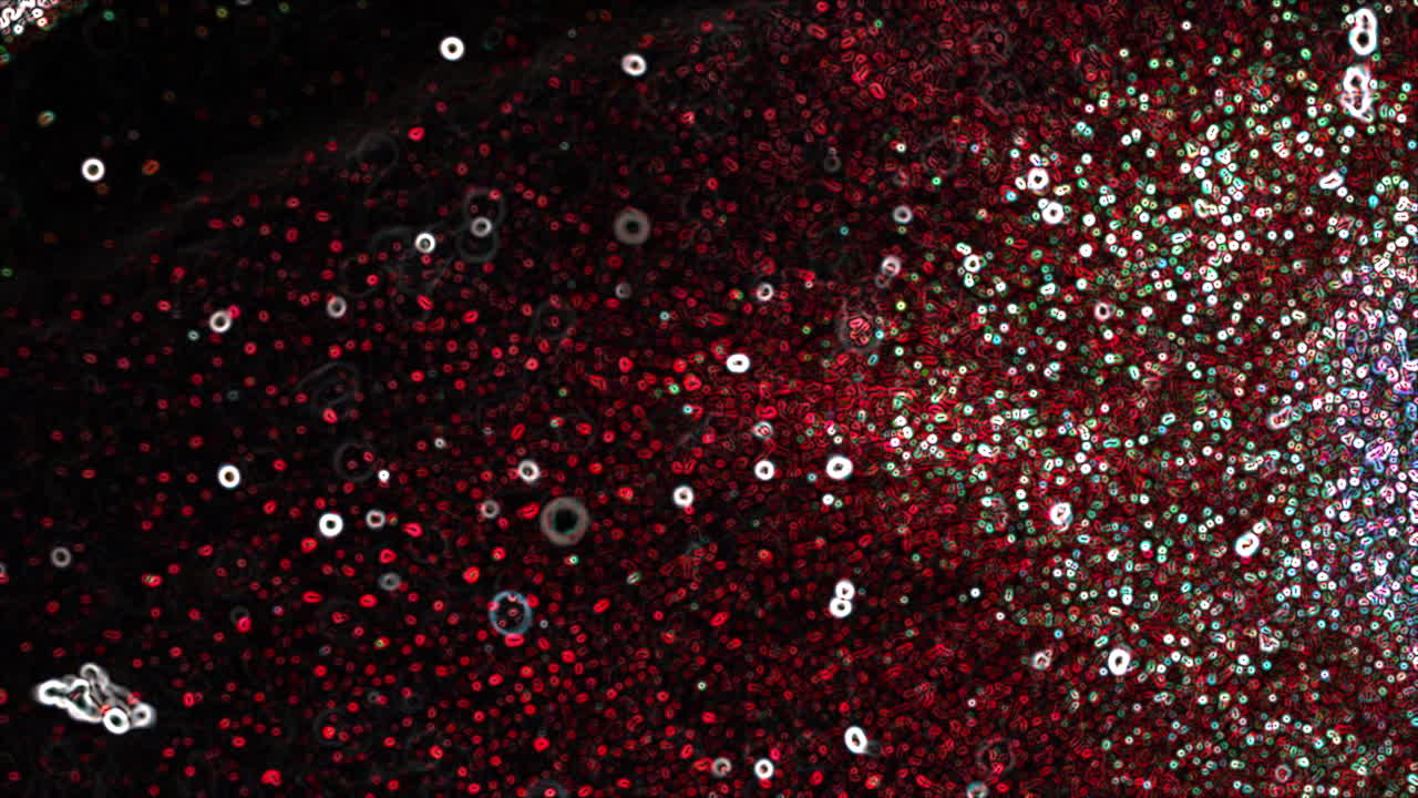 Colorful liquids mixing in macro view, dynamic and vibrant motion