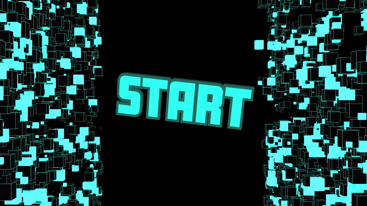 Animazione di testo start e connessioni