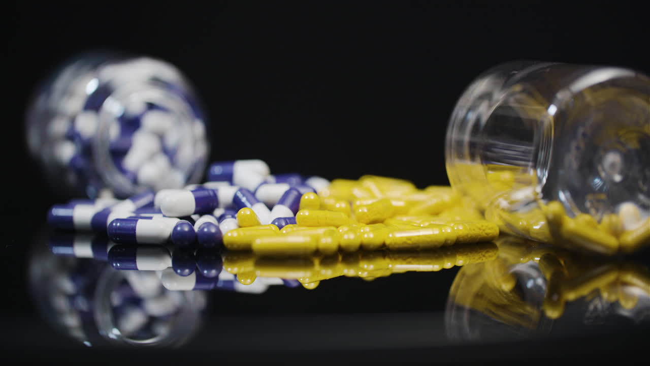 tabletas médicas y píldoras industria farmacéutica giratoria 2