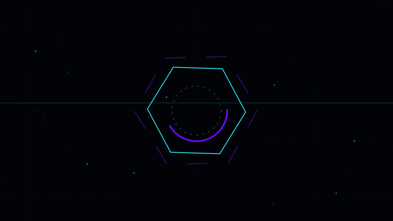 Abstrakte hexagonale digitale Interface-Animation