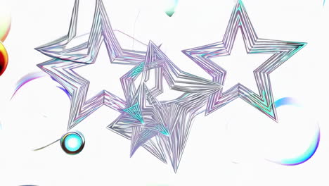 futuristic neon stars and grid landscape