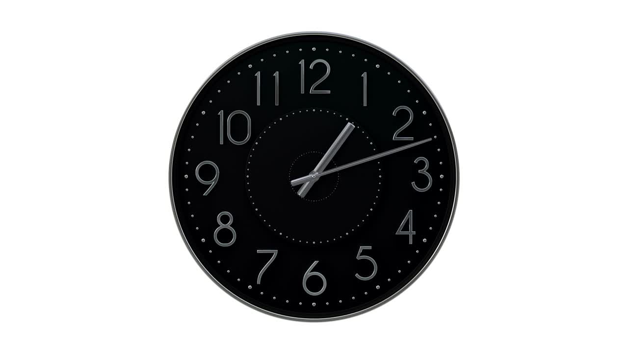 reloj de lujo negro con números brillantes.