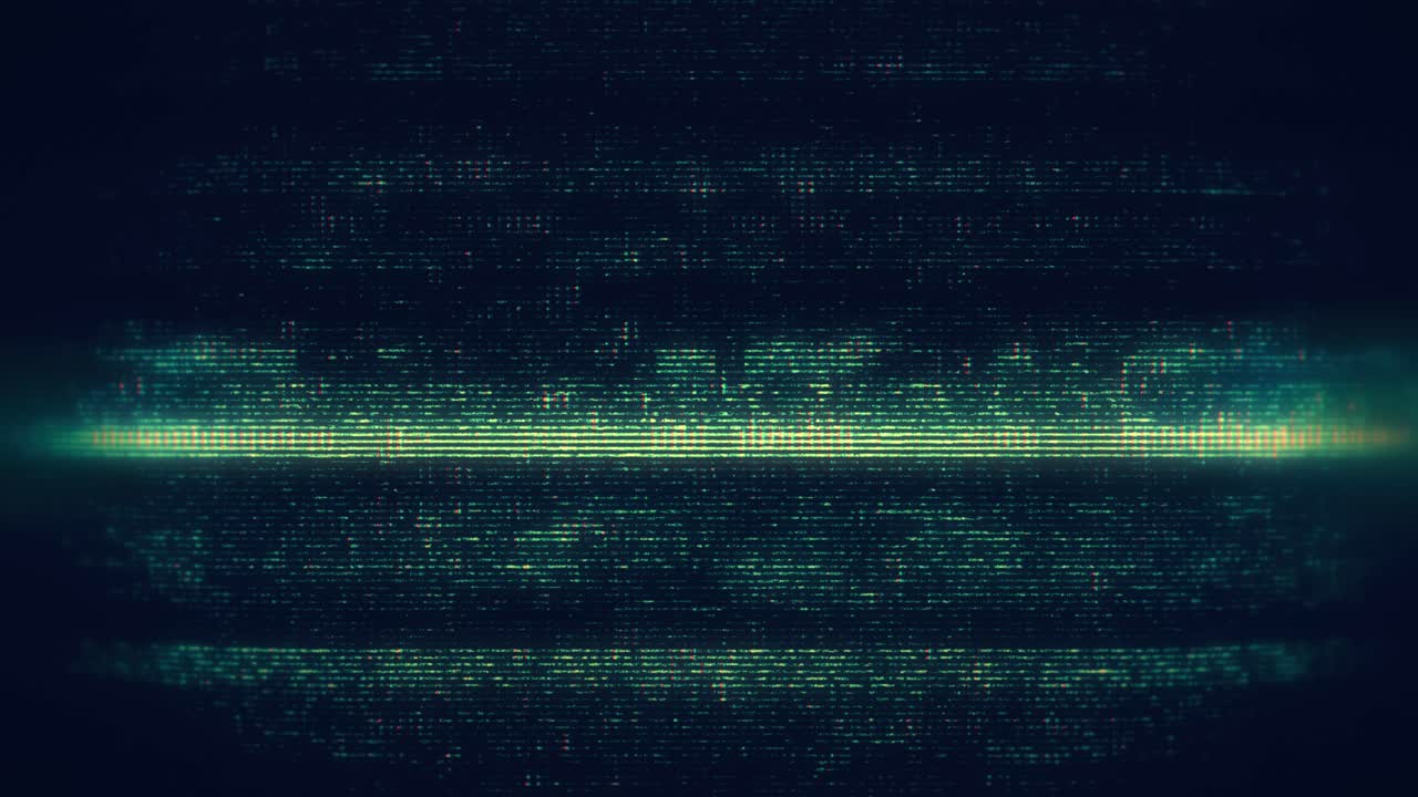 Flickering Digital Static Lines on Dark Screen