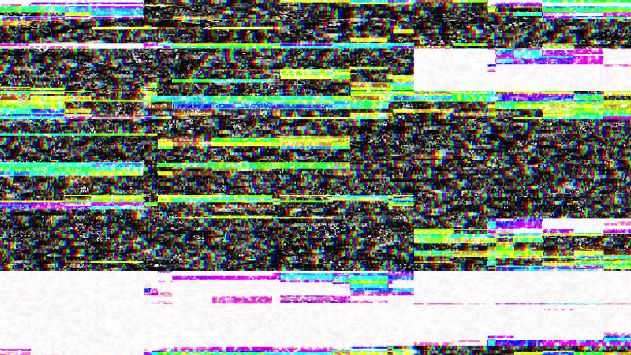 TV Static Noise and Glitch Interference