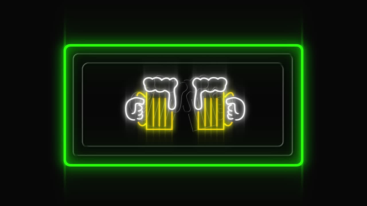 señalización de cerveza con luz led