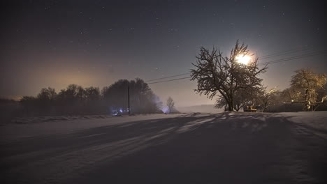 starry night time lapse