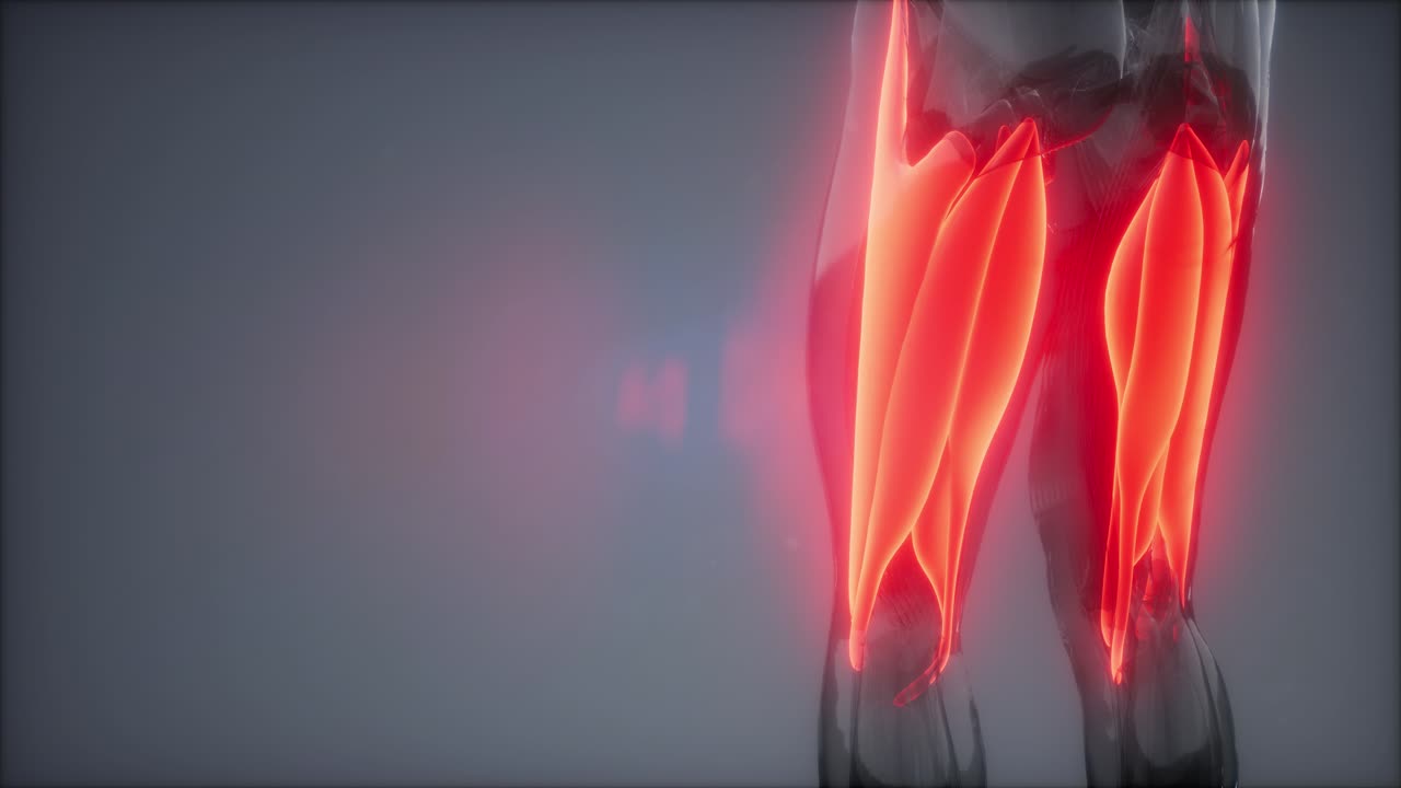 선택된 근육 해부학 지도