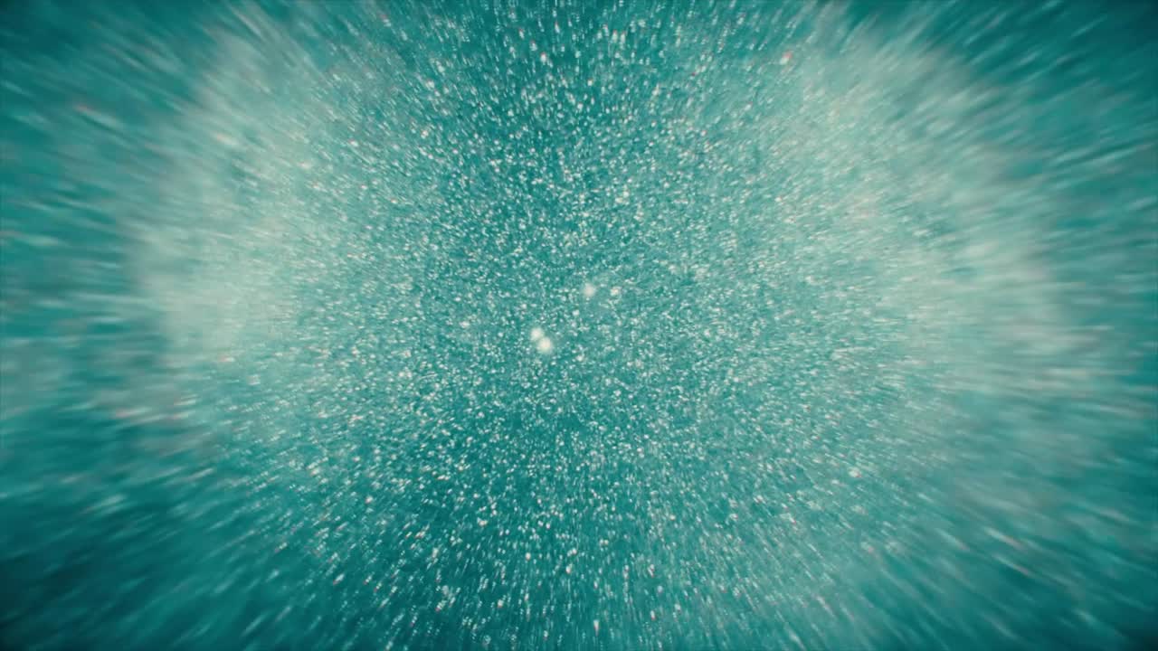 las estrellas viajan por el espacio. un bucle sin fisuras. volar a través de las estrellas, fondo verde.