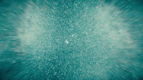 las estrellas viajan por el espacio. un bucle sin fisuras. volar a través de las estrellas, fondo verde.