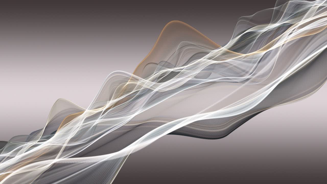 Fantastic animation with wave object in slow motion, 4096x2304 loop 4K