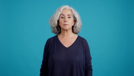 elderly woman feeling cold