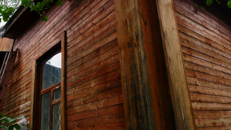 wooden house exterior with siding and corner view