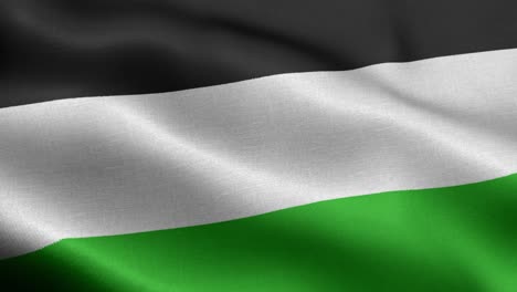 bandera de gelsenkirchen, renania del norte-westfalia - banderas estatales de alemania - banderas municipales alemanas - alemania - patrón de onda de la bandera elementos loopables - disparo en cámara lenta bandera - bucle listo a pantalla completa la bandera está agitando en cámara lenta. animación 3d realista.