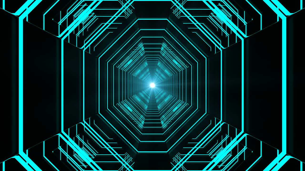 pasillo de fondo abstracto con bucle tecnológico