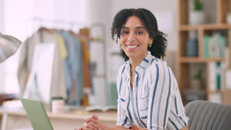 Face,-business-and-woman-with-a-laptop