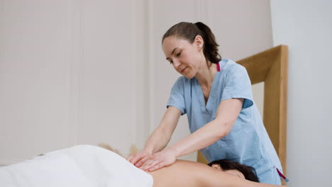 physiotherapist giving a massage