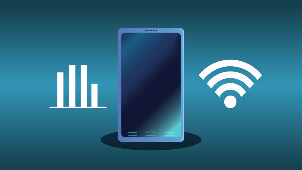 teléfono inteligente con wi-fi y señal de datos